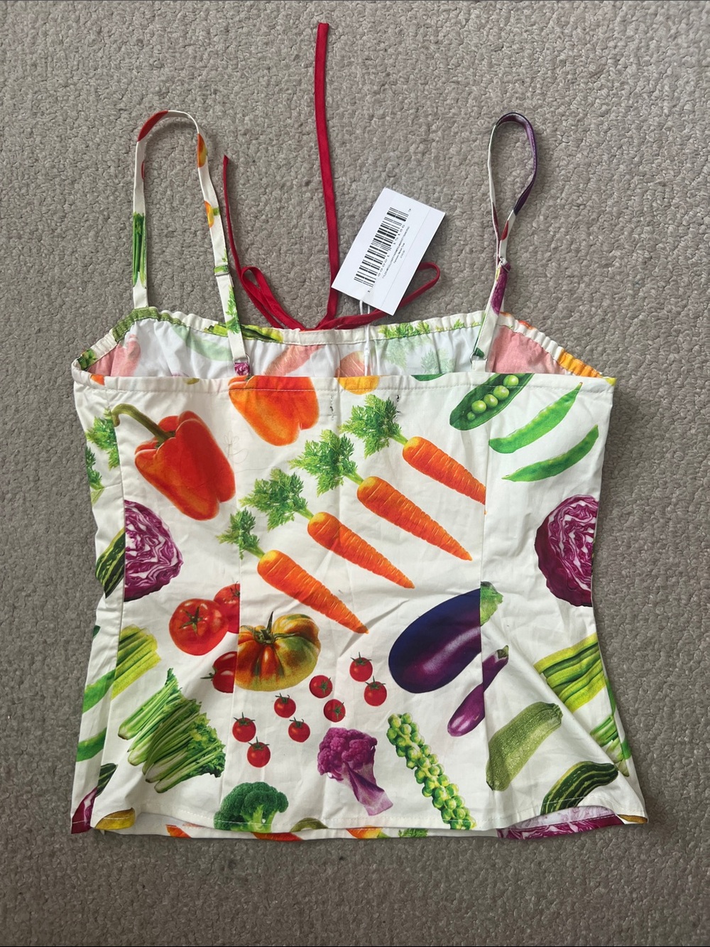Lisa Says Gah Tyler Mcgillivary Farmers Market Vegetables Print Skirt AND top sm - Picture 3 of 12